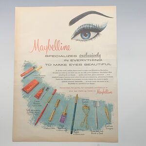 Maybelline Mascara and Eye Makeup ad from “Look Magazine October 25, 1960
